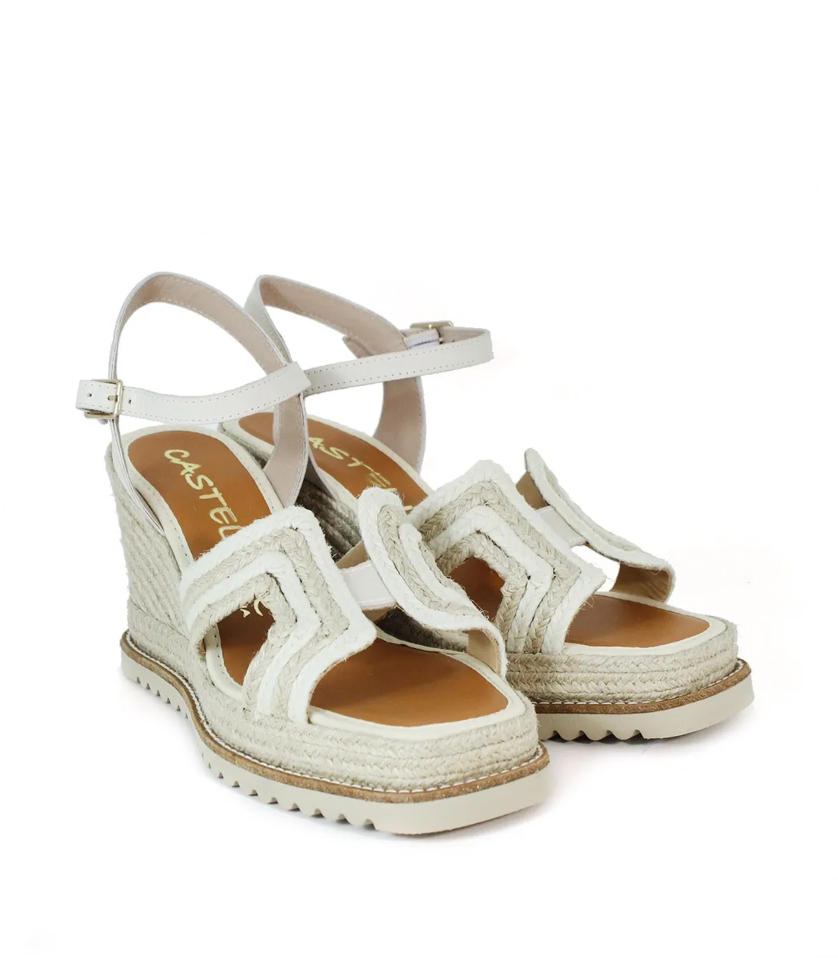 ALPARGATAS DE CUTE CON CUÑA CASTELLER 872 BEIGE