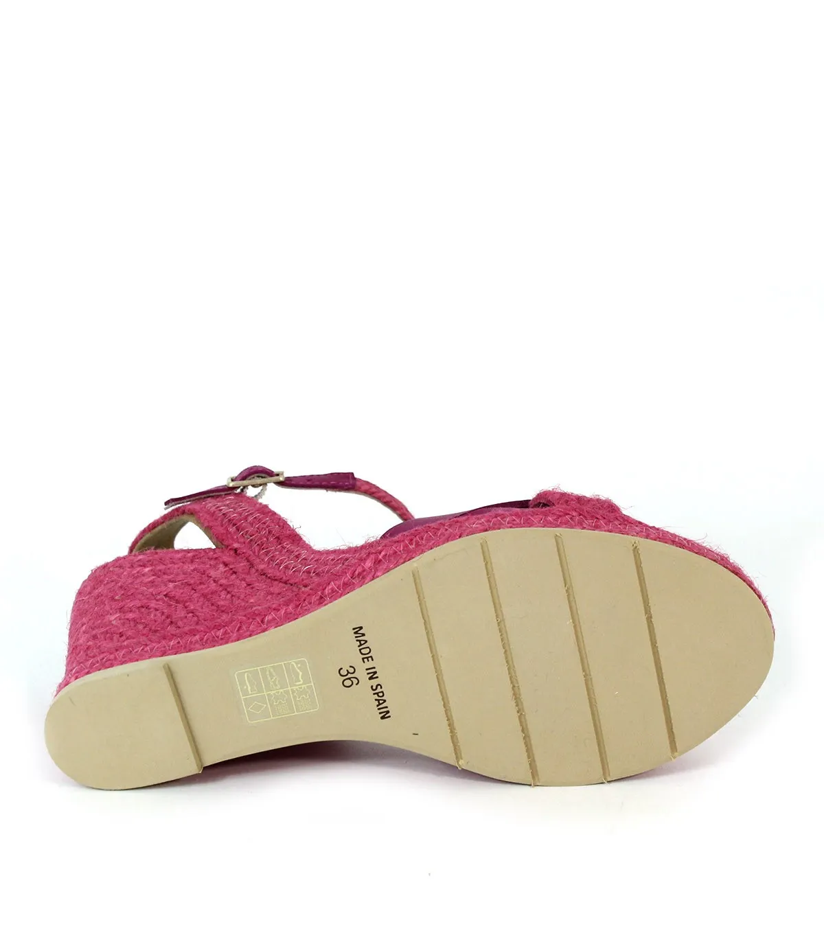 ALPARGATAS DE YUTE CON CUÑA CASTELLER 874 FUXIA