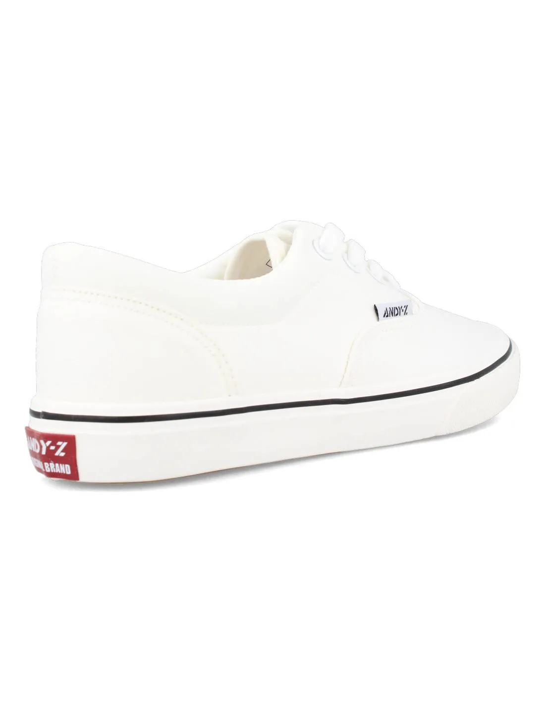 ANDY Z - Zapatillas Casual Baja Blanca Cordones