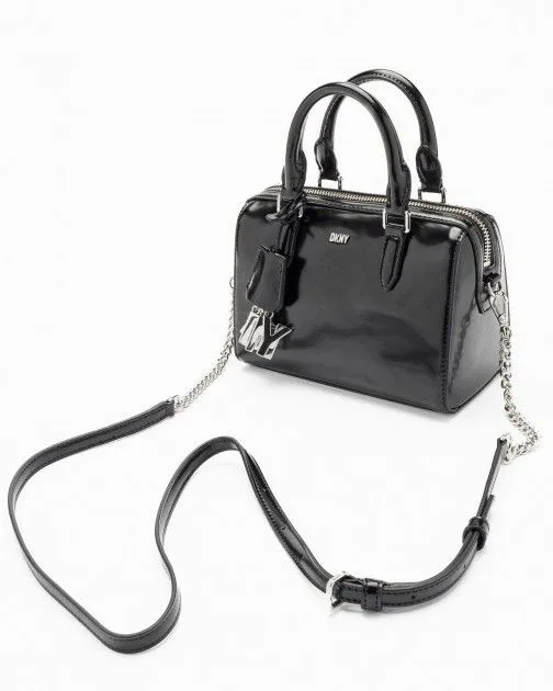 Bolso de mano Dkny Paige SM Duffle Negro