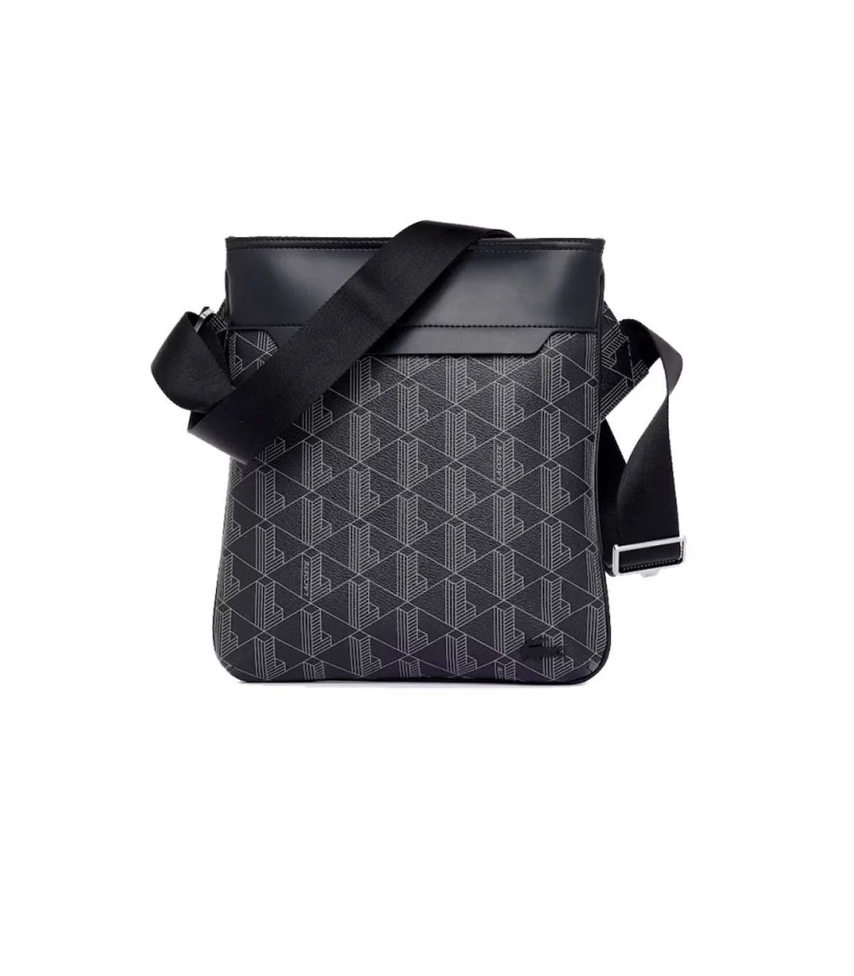 Bolso Lacoste The Blend Monograma Negro y Gris