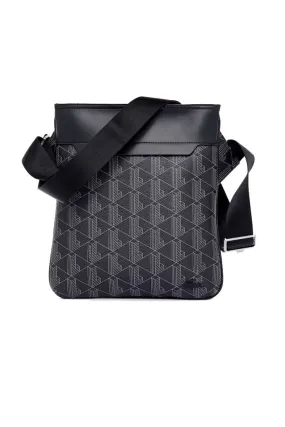 Bolso Lacoste The Blend Monograma Negro y Gris