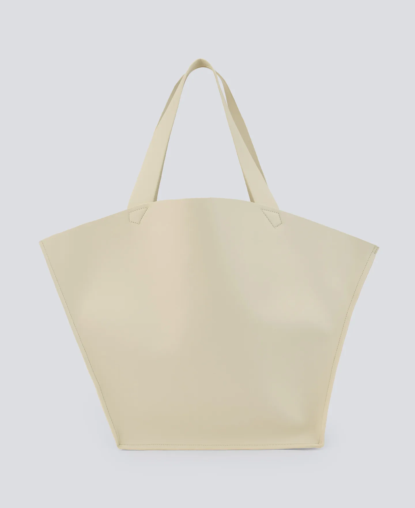 Bolso shopper grande crema mujer