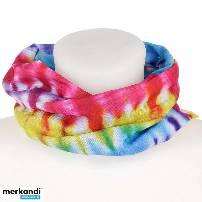 Bufanda de tubo Rainbow Lace-up Neck Warmer