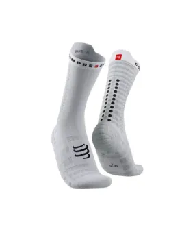 Calcetines de ciclismo Compressport Pro Racing v4.0 Ultralight Bike Blanco/Negro