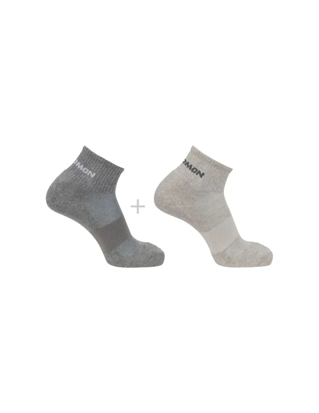 Calcetines de Fitness Salomon Sunday Smart Crew Negro Gris