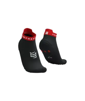 Calcetines de Running Compressport Pro Racing v4.0 Run Low Negro/Rojo