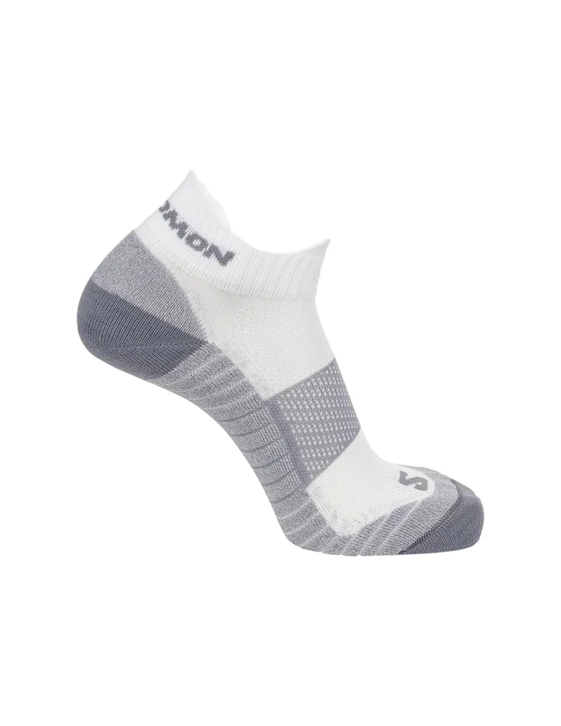 Calcetines de Running Salomon Aero Ankle Blanco Gris