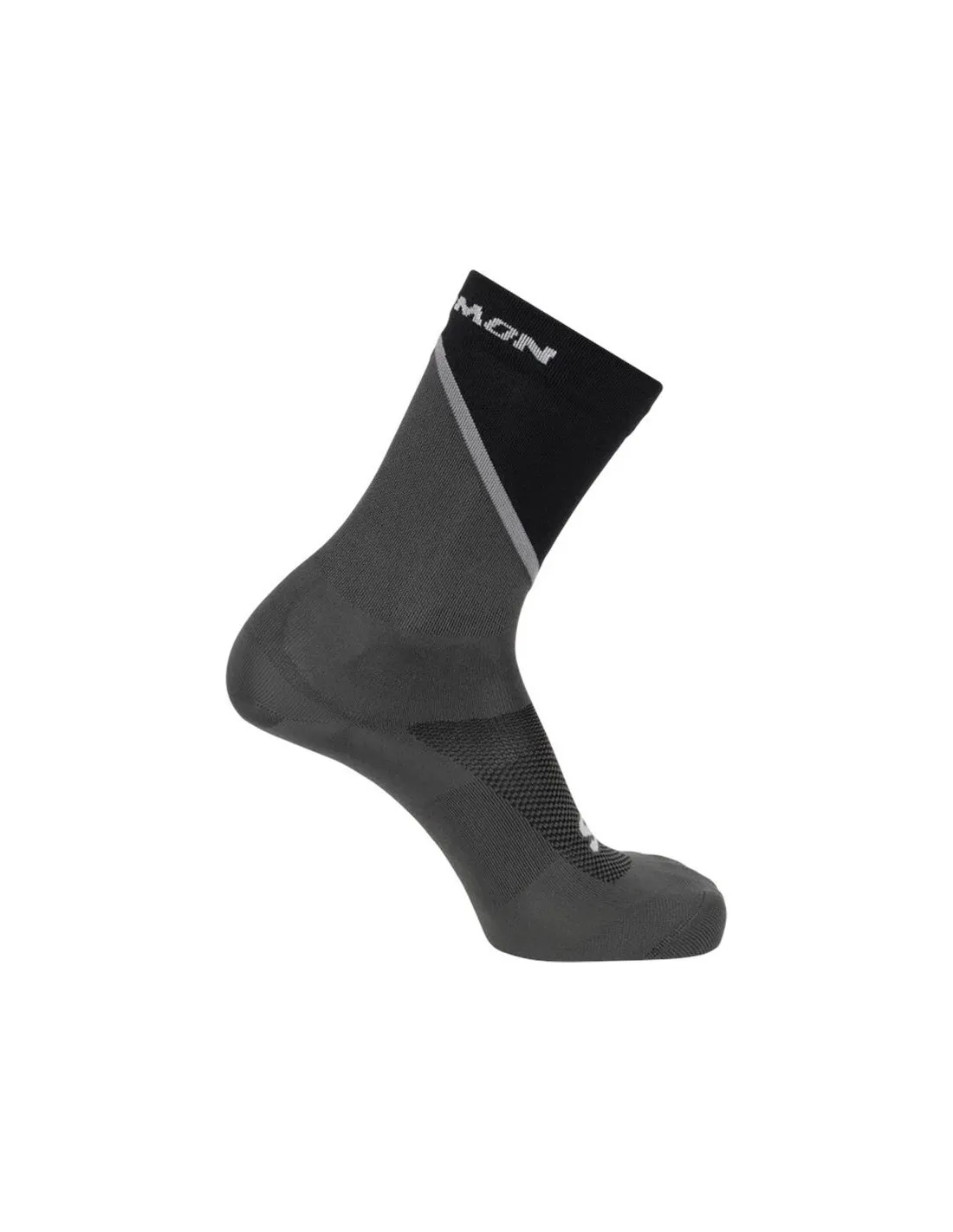 Calcetines de Running Salomon Pulse Crew Gris Negro