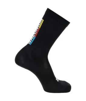 Calcetines de Running Salomon Pulse Race Flag Crew Negro