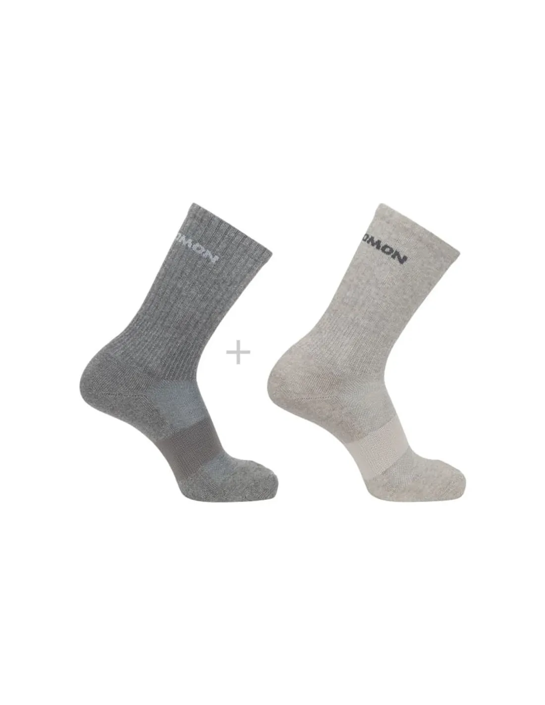 Calcetines de Senderismo Salomon Evasion Crew 2-Pack Gris