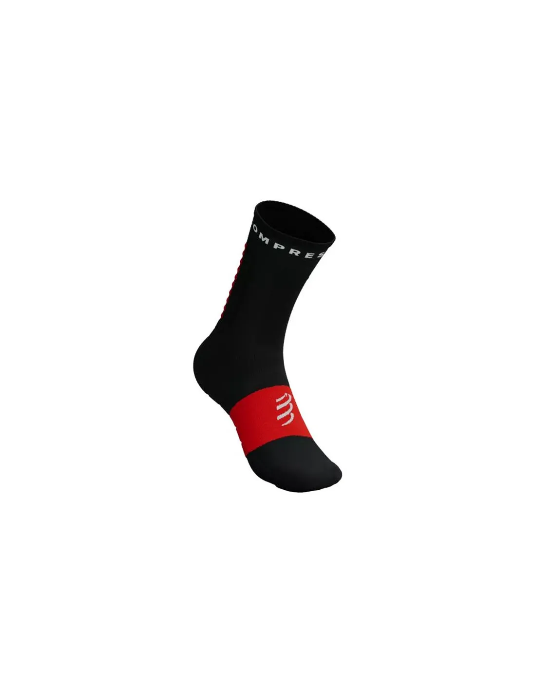 Calcetines de Trail Compressport Ultra V2.0 Negro/Blanco/Rojo