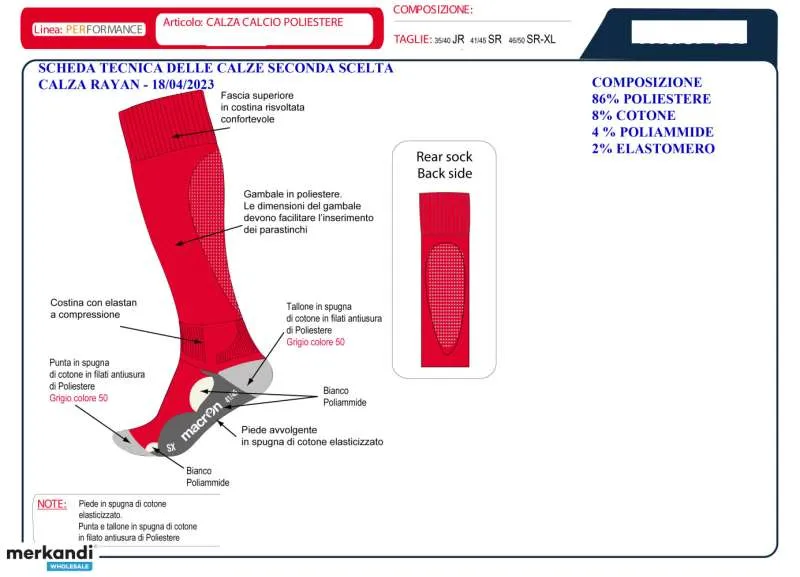 CALCETINES DEPORTIVOS MACRON DE STOCK GRANDE