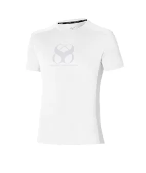 Camiseta de Fitness Mizuno Two Loops 8 Blanco Hombre