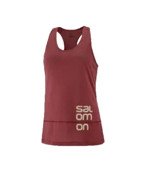 Camiseta de montaña Salomon Cross Run Mujer RD