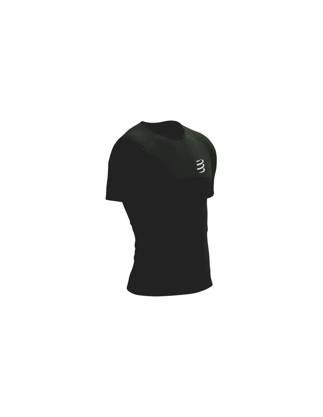 Camiseta de Running Compressport Performance Hombre Negro/Blanco