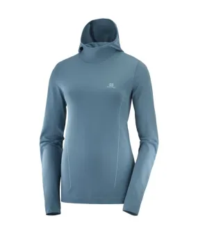 Camiseta de Running Salomon Comet Seamless Hoody Blue