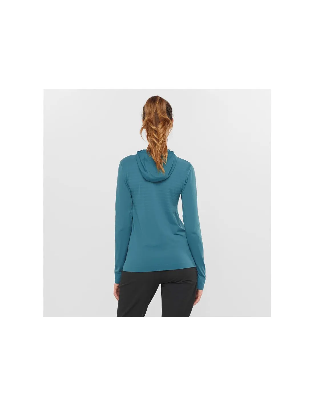 Camiseta de Running Salomon Comet Seamless Hoody Blue