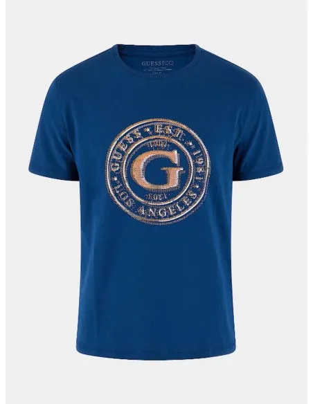 Camiseta Guess Hombre Azul | eCOOL