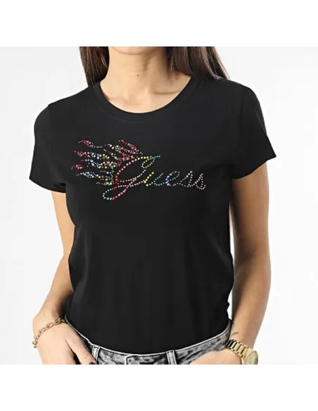 Camiseta Guess Negra Mujer