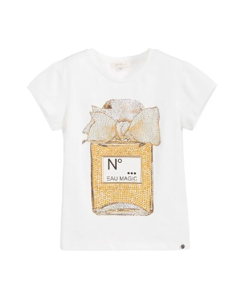 Camiseta Niña Microbe Perfume Strass (6M-7A)