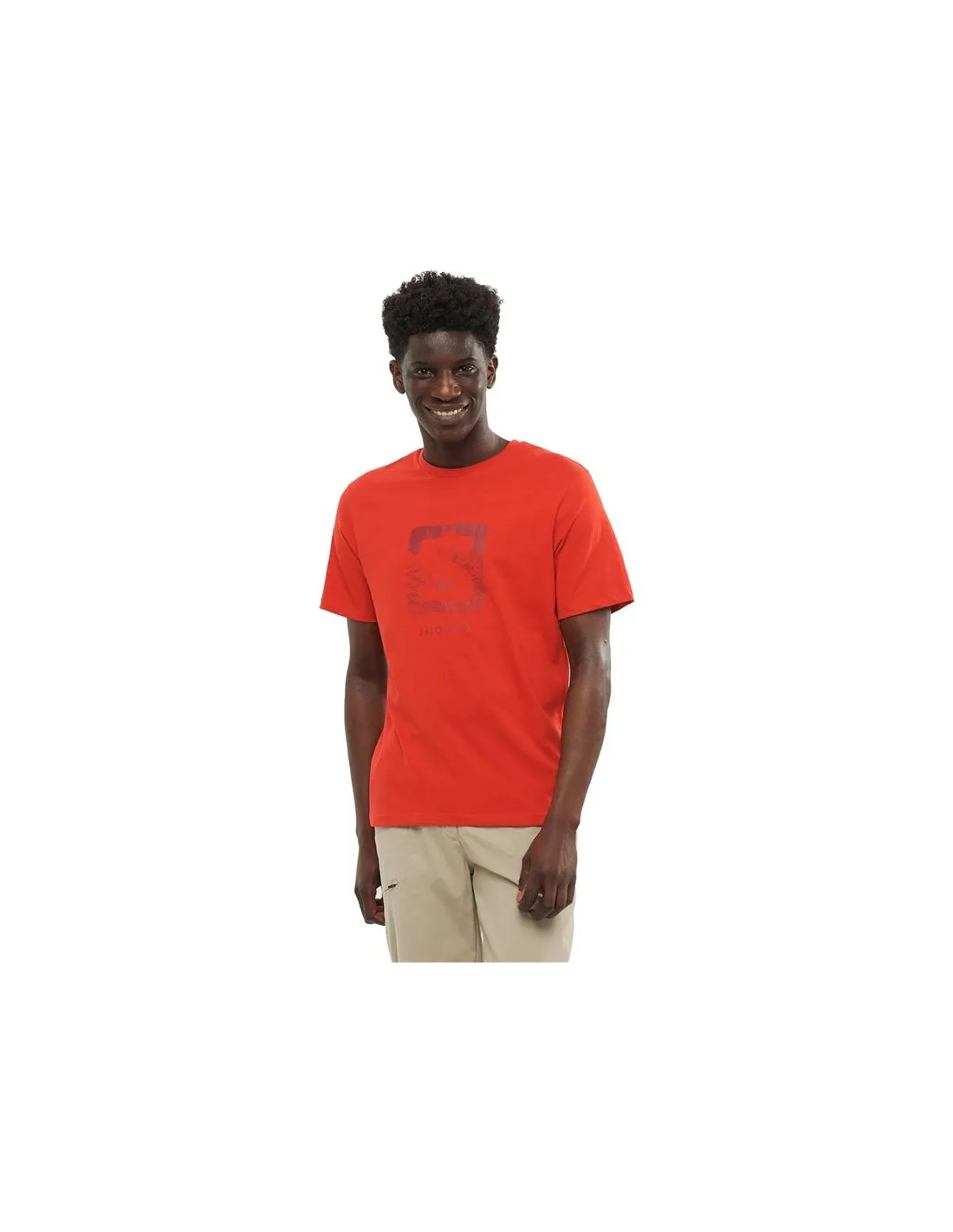 Camiseta Salomon Outlife Logo Tee Hombre OR