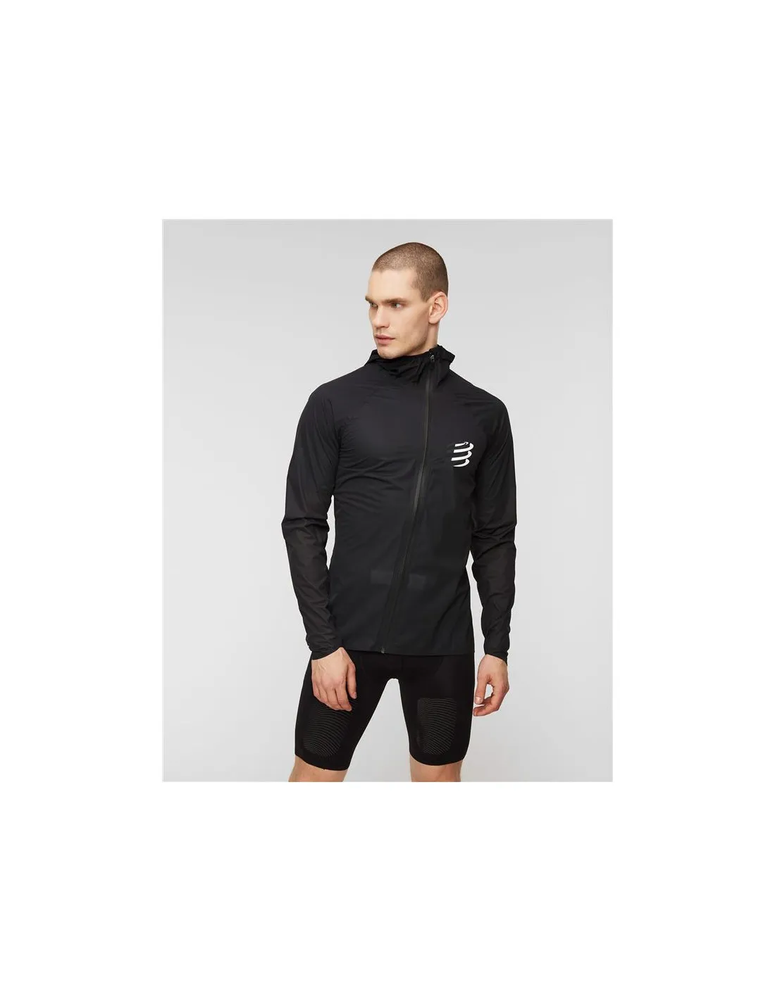 Chaqueta de Running Compressport Hurricane Waterproof 10/10 Black