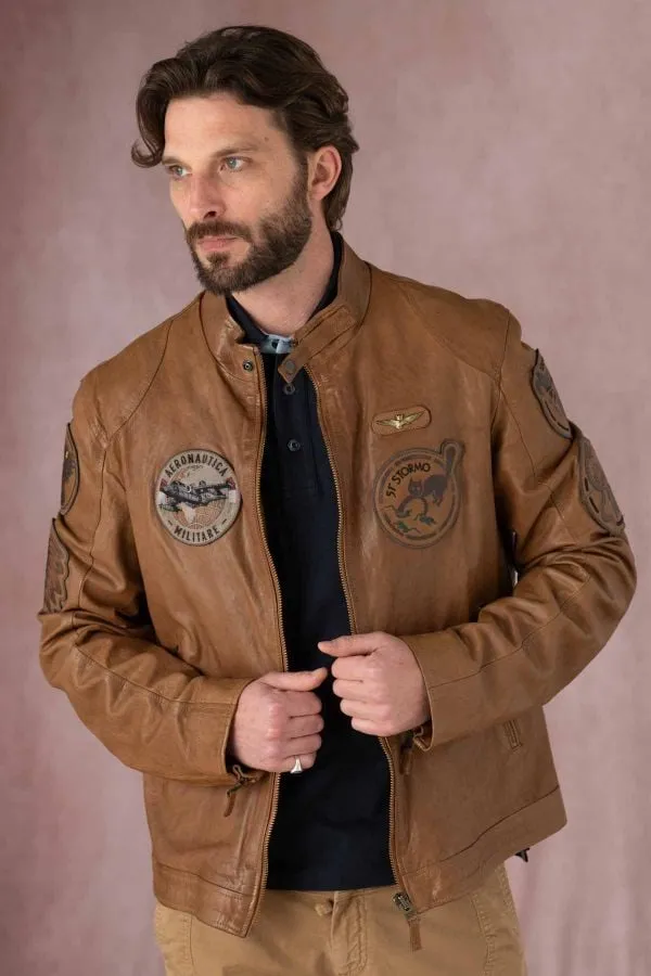 Chaqueta Hombre Aeronautica Militare Pn5037Pl147 00006 Cuoio