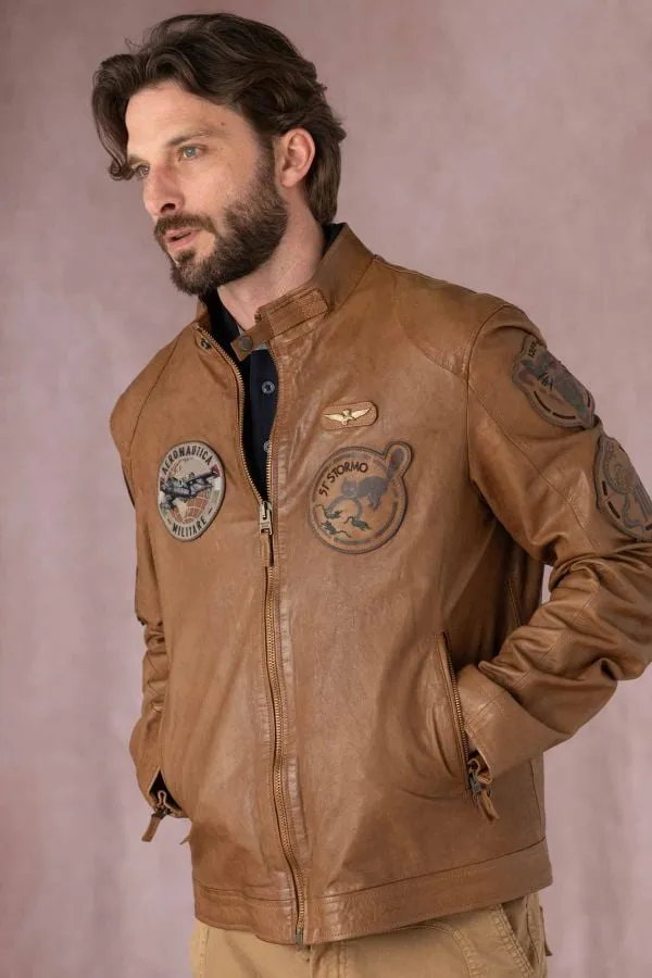 Chaqueta Hombre Aeronautica Militare Pn5037Pl147 00006 Cuoio