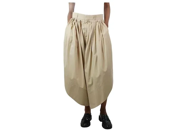 Chloé Pantalón globo plisado beige - talla UK 8 