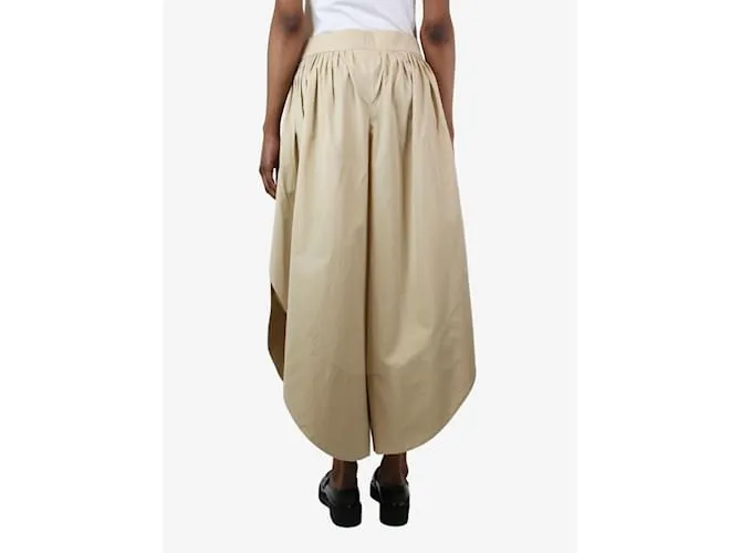 Chloé Pantalón globo plisado beige - talla UK 8 