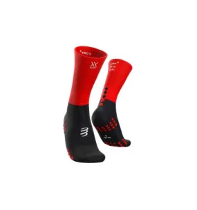 Compressport Mid Compression Socks (Negro / rojo)