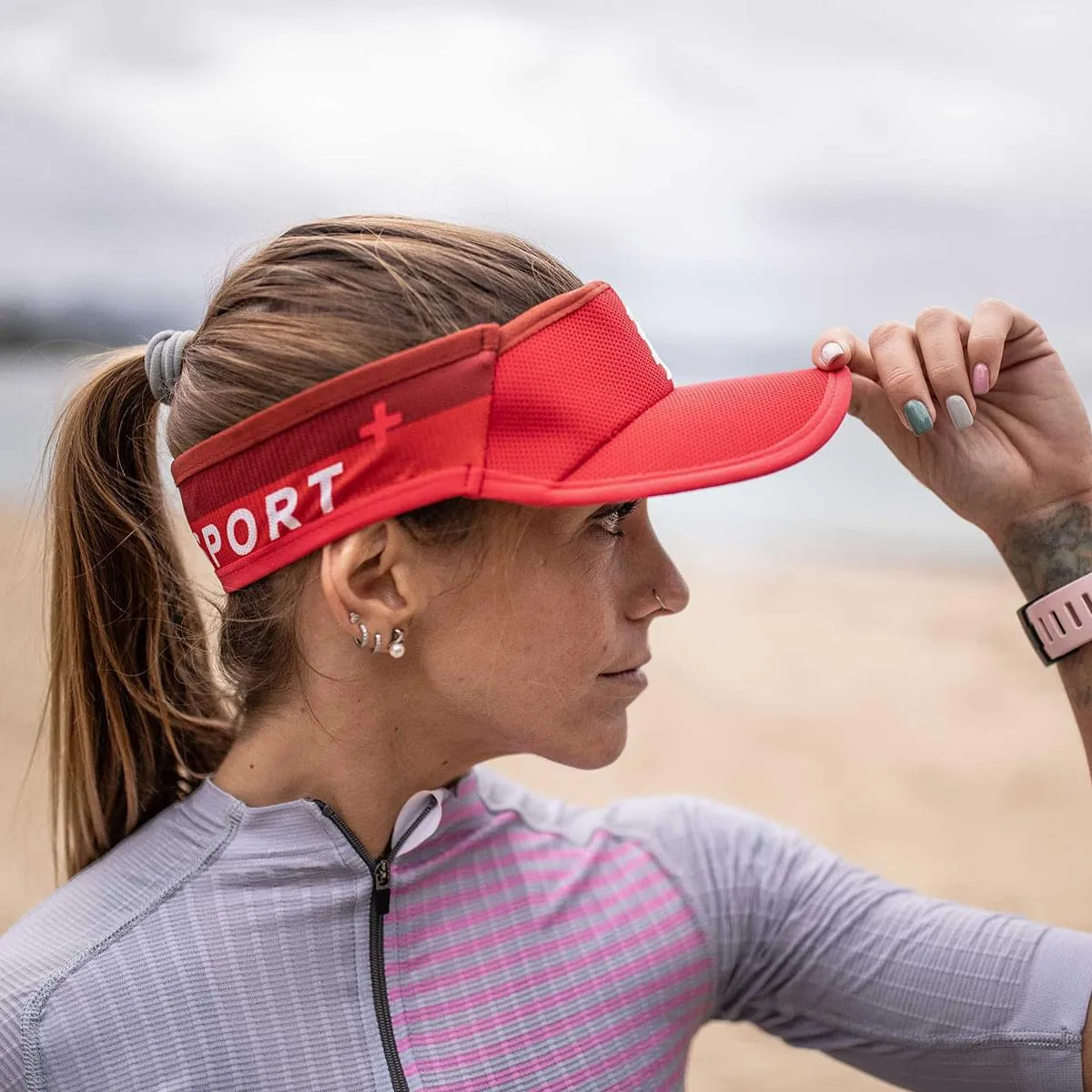 COMPRESSPORT Visor Ultralight Rojo