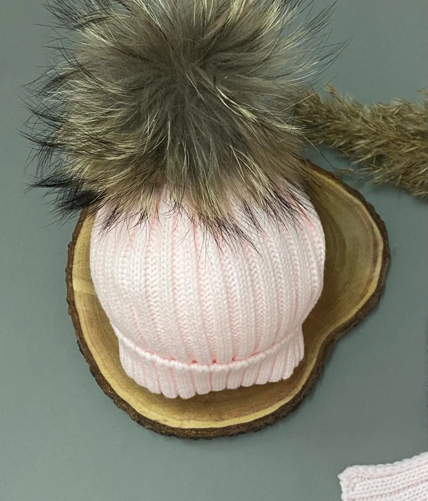 Conjunto unisex de Gorrito con Pompón y bufanda.