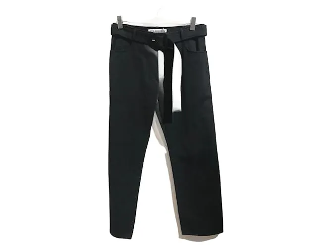 COURREGES Pantalón T.Internacional M Algodón Negro 