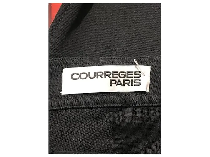 COURREGES Pantalón T.Internacional M Algodón Negro 