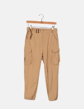 Elenza Pantalón cargo beige