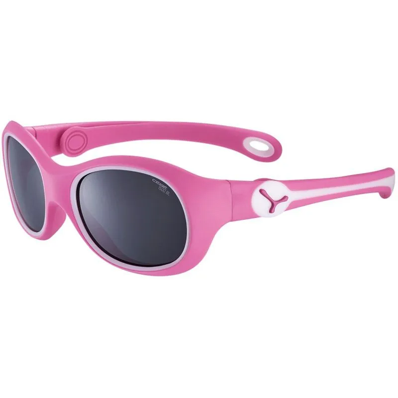 Gafas de sol para bebé Cébé S'mile (rosa blanco mate - zona azul gris claro Cat.3)