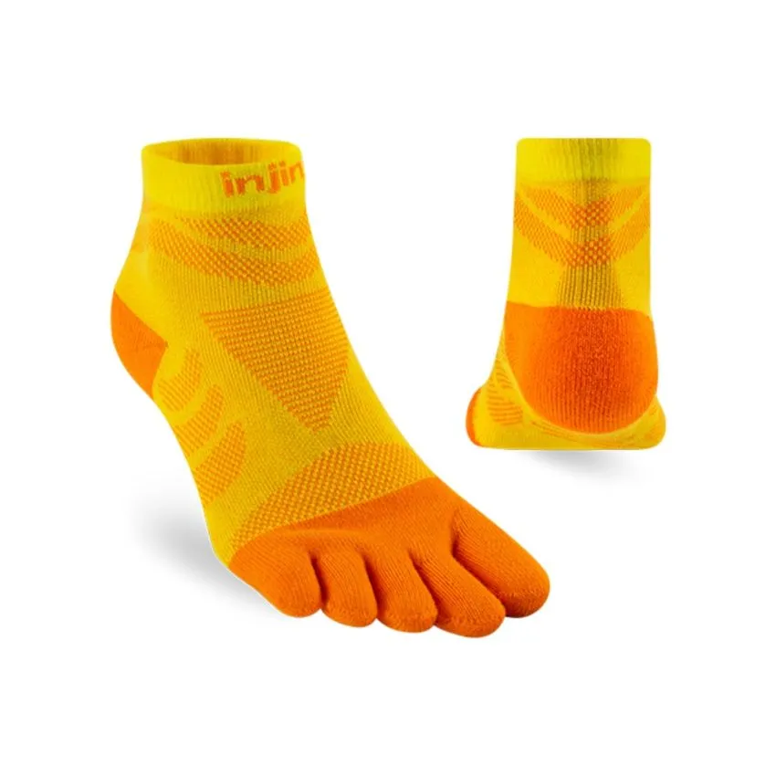 Injinji Mujer Calcetines Ultra Run Midweight Mini Crew Amarillo 