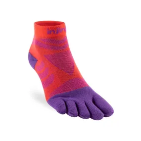 Injinji Mujer Calcetines Ultra Run Midweight Mini Crew Rojo 