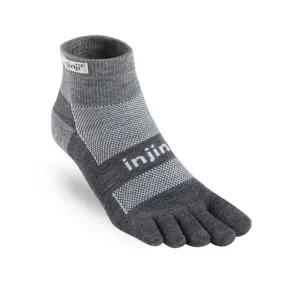 Injinji Unisex Calcetines Outdoor Midweight Mini Crew NuWool Gris 