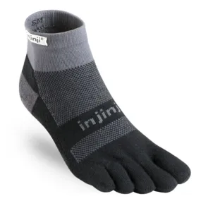 Injinji Unisex Calcetines Performance Run Mid Weight Mini Crew Gris 