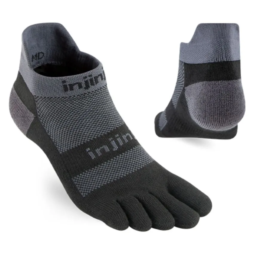 Injinji Unisex Calcetines Performance Run Mid Weight No-Show Gris 