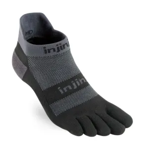 Injinji Unisex Calcetines Performance Run Mid Weight No-Show Gris 