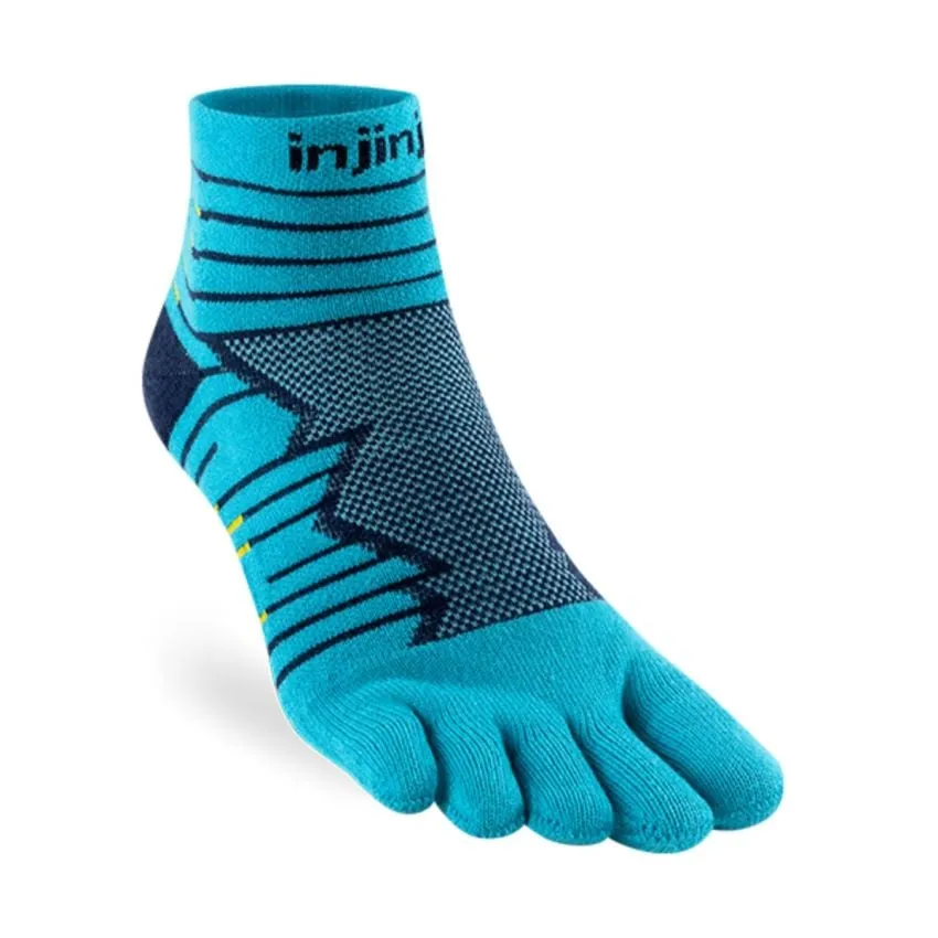 Injinji Unisex Calcetines Run Technical Mini Crew Azul 