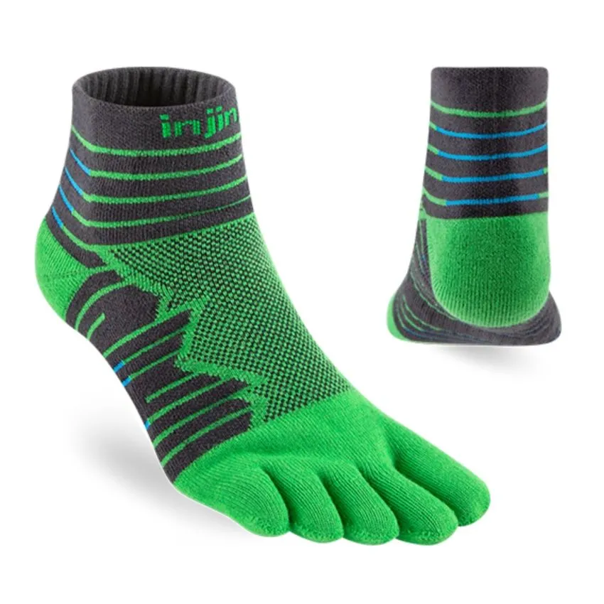 Injinji Unisex Calcetines Run Technical Mini Crew Verde 