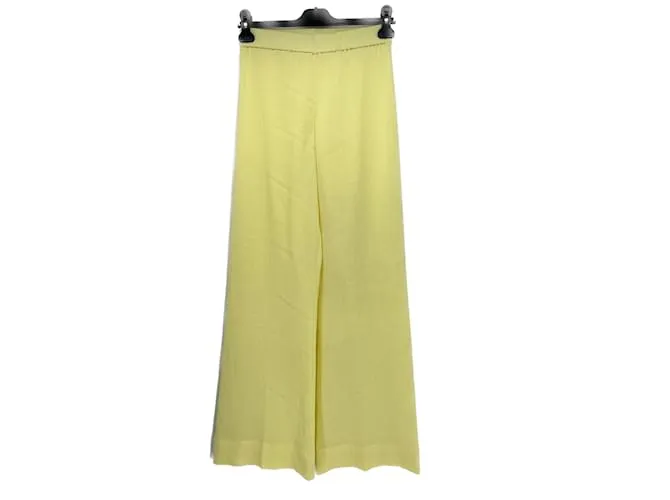 JIL SANDER Pantalón T.fr 36 Algodón Amarillo 