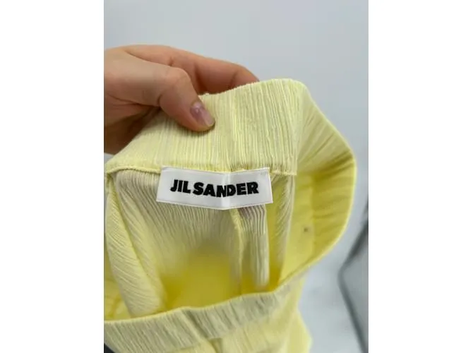 JIL SANDER Pantalón T.fr 36 Algodón Amarillo 