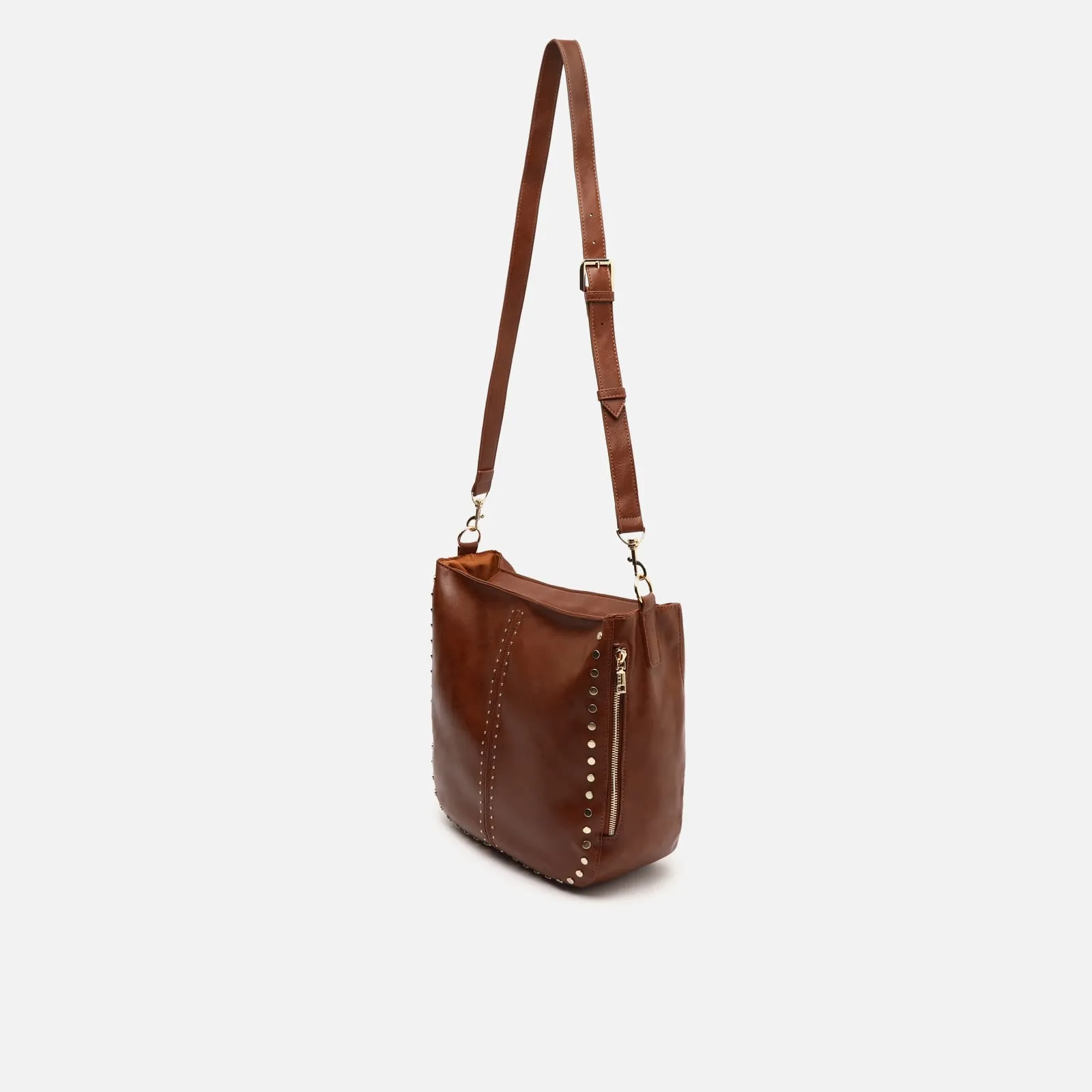 Jitan bolso hobo grande con asa bandolera extraíble y detalles metálicos