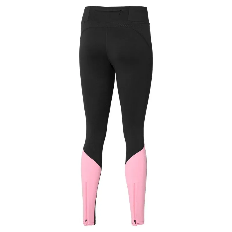 Mallas térmicas de running para mujer Mizuno Warmalite Tight (Black/Sangria Sunset)